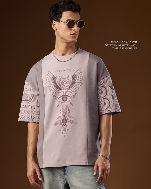 Nomad Owl Oversized Tee — Lavender